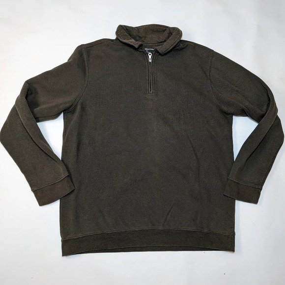 Men's Croft & Barrow® Easy-Care  Extra Soft Quarter-Zip Fleece Pullover M Green - Picture 5 of 8